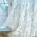 Textiles Sequin Embroidery Lace Mesh Sheer Curtain